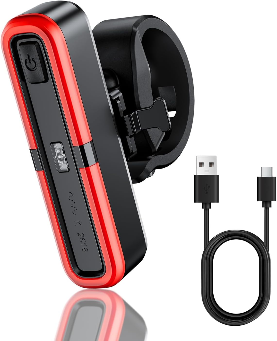 OnMeto Fahrrad Rücklicht Mit Bremsblinkfunktion, StVZO zugelassenen, Led Rücklicht Fahrrad USB Type-C Wiederaufladbares Fahrradlicht hinten Rücklicht Ebike IPX5 Wasserdicht für Rennrad, MTB, E-Bike
