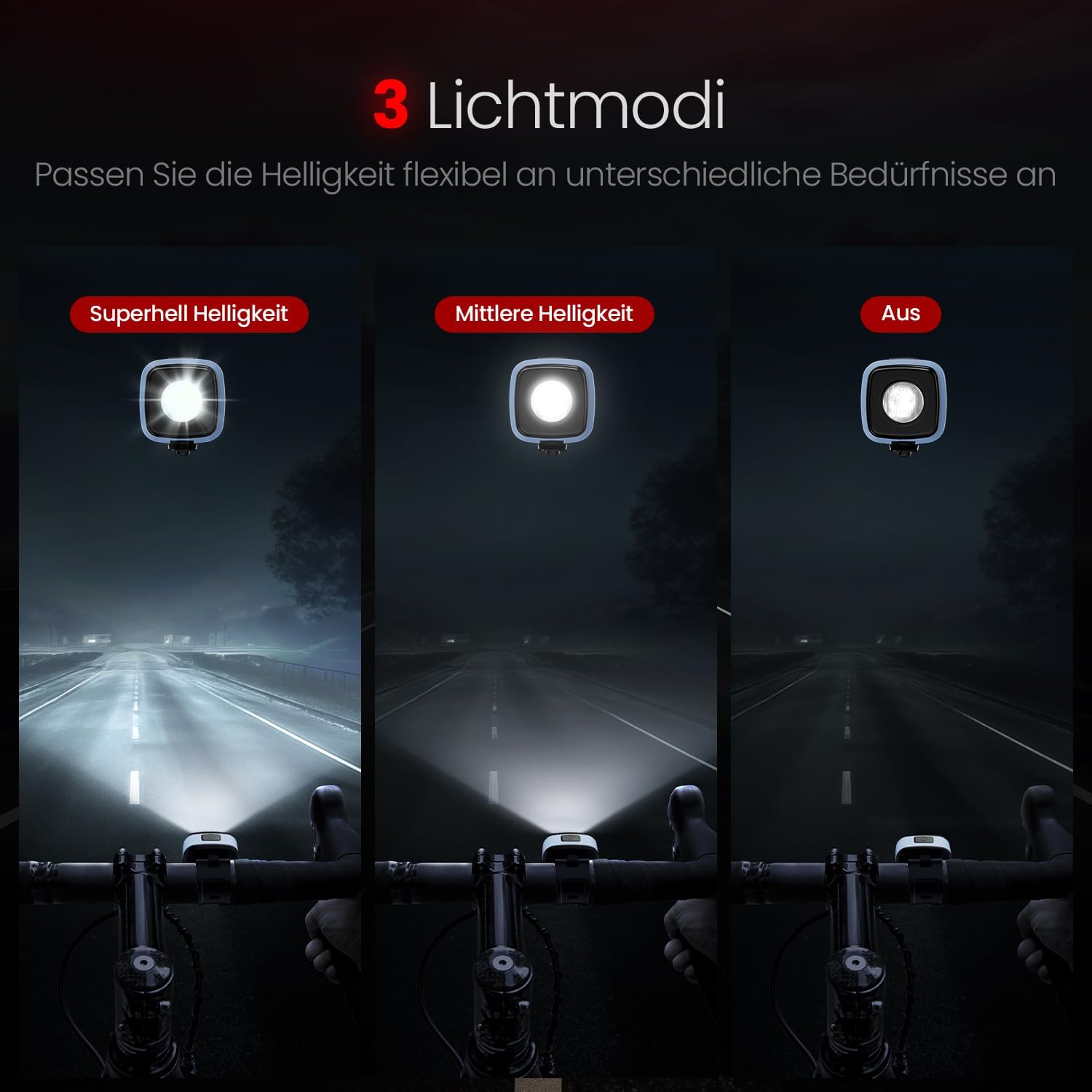 OnMeto Fahrradlicht vorne, IPX5 Wasserdicht Frontfahrrad Lampe Fahrrad licht，USB Type-C Wiederaufladbares Fahrradleuchten für Fahrrad(Rosa)